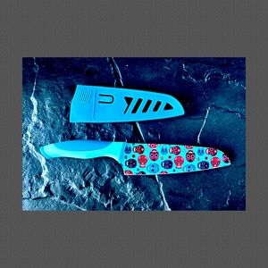 Kitchen Knife with Sugar Skull Blade Pattern